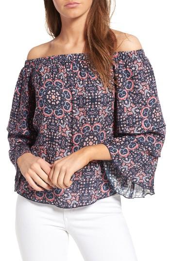 Women's Ella Moss Minoro Mosaic Off The Shoulder Blouse - Purple