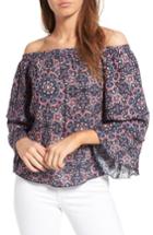 Women's Ella Moss Minoro Mosaic Off The Shoulder Blouse - Purple