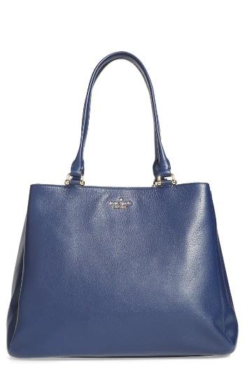 Kate Spade New York Lombard Street Neve Leather Tote - Blue