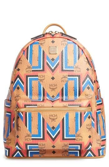 Men's Mcm Stark Gunta Visetos Print Faux Leather Backpack - Brown