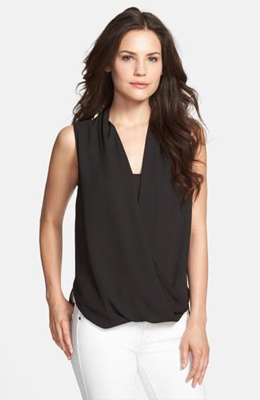 Women's Vince Camuto Faux Wrap Shirttail Blouse