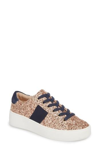 Women's Steve Madden Belle-g Glitter Platform Sneaker .5 M - Pink