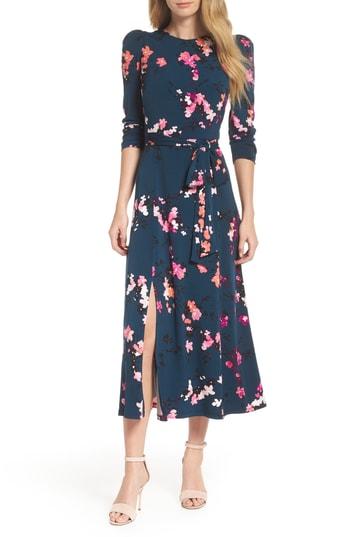 Women's Eliza J Floral Print Midi Dress - Green