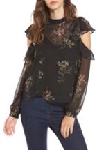 Women's Astr The Label Chantelle Ruffle Top - Black
