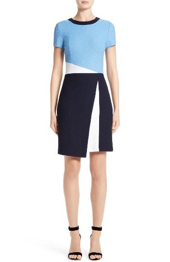 Women's St. John Collection Nouveau Boucle Colorblock Dress