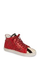 Women's Dolce Vita Zeus Genuine Calf Hair Sneaker .5 M - Red