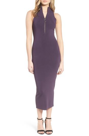 Women's Trouve Sweater Knit Midi Dress, Size - Purple