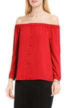 Women's Vince Camuto Off The Shoulder Blouse - Red