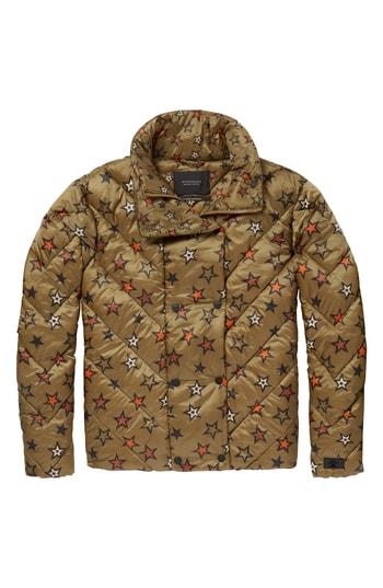 Women's Scotch & Soda Star Quilted Crop Jacket - Beige