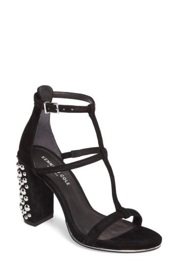 Women's Kenneth Cole New York Deandra 2 Statement Heel Sandal .5 M - Black