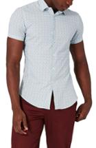 Men's Topman Waves Print Shirt - Blue