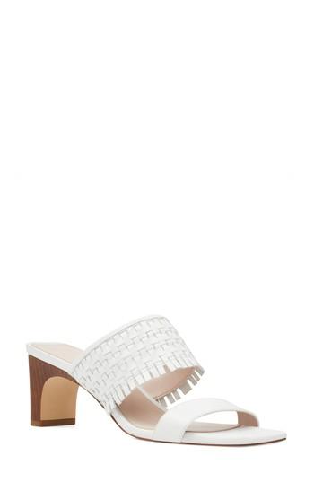 Women's Nine West Nirveli Woven Slide Sandal M - White