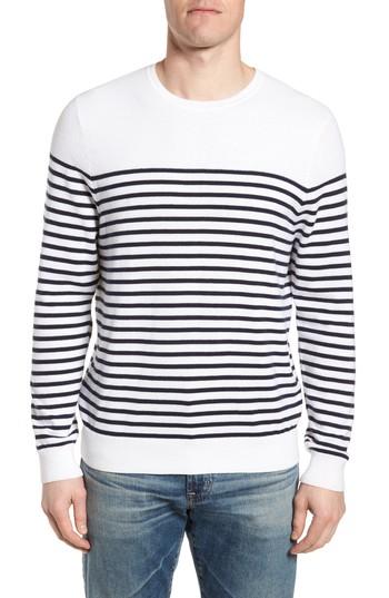Men's Nordstrom Men's Shop Breton Stripe Sweater - White