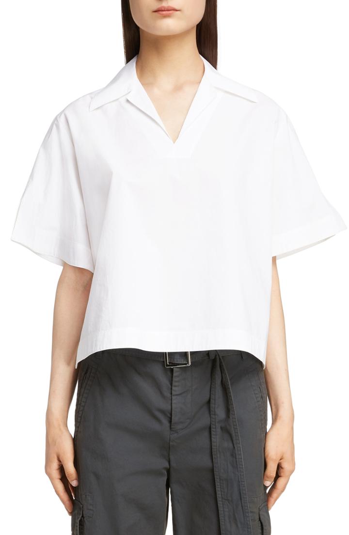 Women's Acne Studios Sasha Poplin Blouse Us / 32 Eu - White