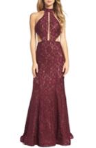 Women's La Femme Cutout Lace Mermaid Gown