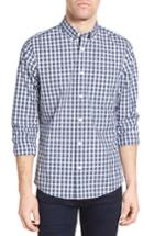 Men's Nordstrom Men's Shop Slim Fit Non-iron Check Sport Shirt - White