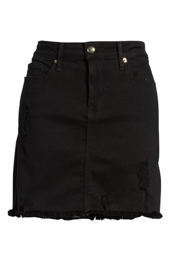 Women's Good American Raw Edge Denim Miniskirt