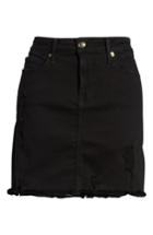 Women's Good American Raw Edge Denim Miniskirt