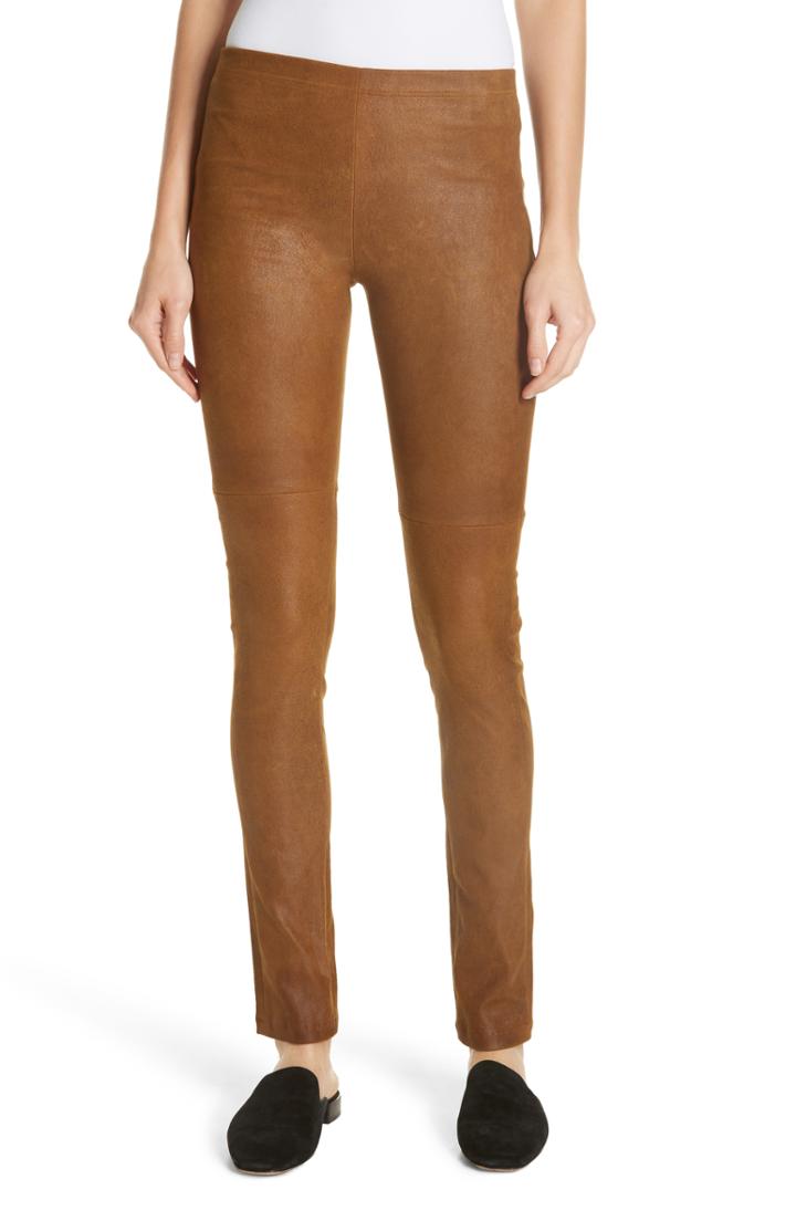 Women's Mes Demoiselles Esther Leather Leggings Us / 38 Fr - Brown