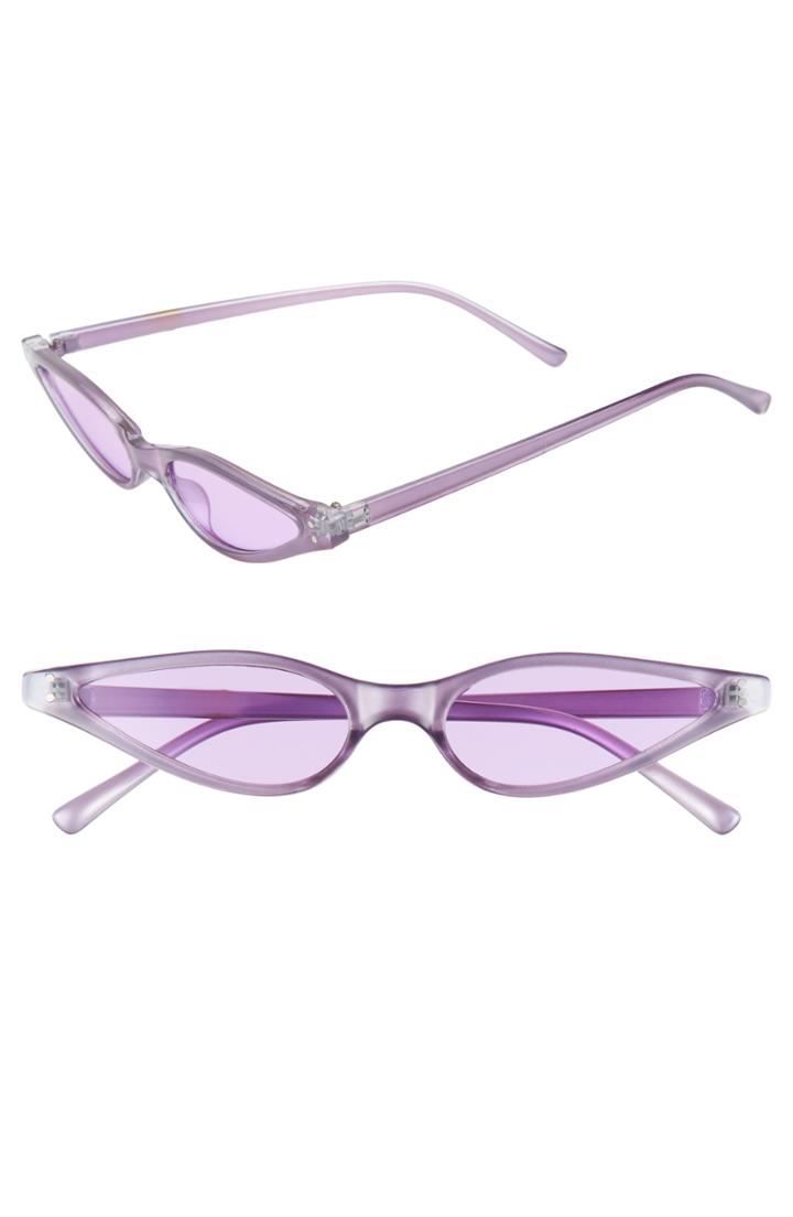 Women's Leith 55mm Extreme Wide Cat Eye Sunglasses - Purple
