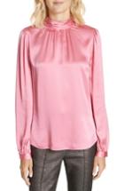 Women's Veronica Beard Chilton Bow Back Silk Blouse - Pink
