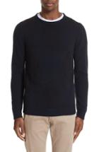 Men's Boglioli Trim Fit Crewneck Wool & Cashmere Sweater - Blue