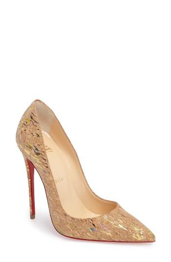 Women's Christian Louboutin 'so Kate' Pointy Toe Pump Us / 35eu - Beige