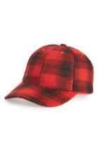 Men's Nordstrom Men's Shop Buffalo Check Baseball Cap - Red