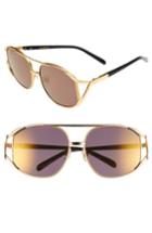 Women's Wildfox 'dynasty Deluxe' 59mm Retro Sunglasses - Gold Tortoise/ Gold Mirror