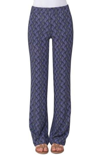 Women's Akris Punto Marla Print Wide Leg Pants - Blue