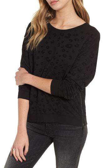 Women's Rails Marlo Flocked Leopard Top - Black