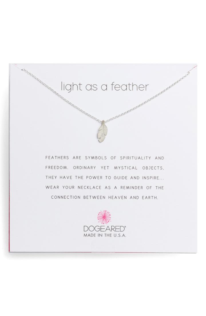 Women's Dogeared Light As A Feather Pendant Necklace