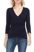 Women's Vince Camuto Faux Wrap Top, Size - Blue