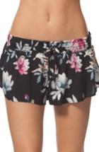 Women's Rip Curl Wildflower Floral Shorts - Black