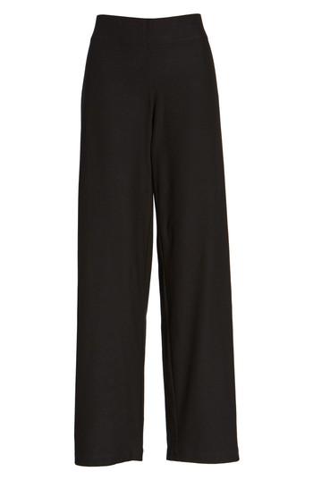 Women's Eileen Fisher Straight Leg Crepe Pants, Size - Black