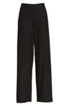 Women's Eileen Fisher Straight Leg Crepe Pants, Size - Black