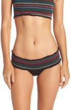 Women's Isabella Rose Crystal Cove Smocked Bikini Bottoms - Black