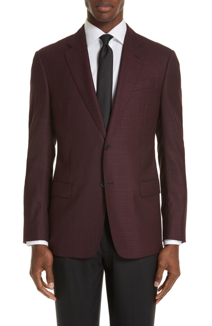 Men's Emporio Armani G-line Trim Fit Blazer Us / 48 Eus - Red