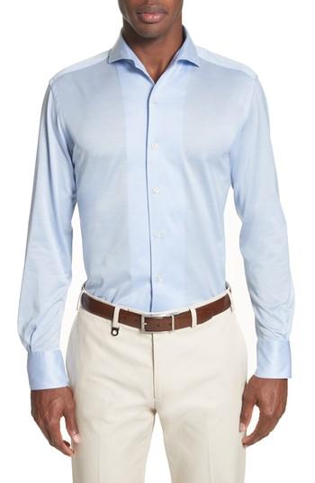 Men's Canali Slim Fit Solid Sport Shirt