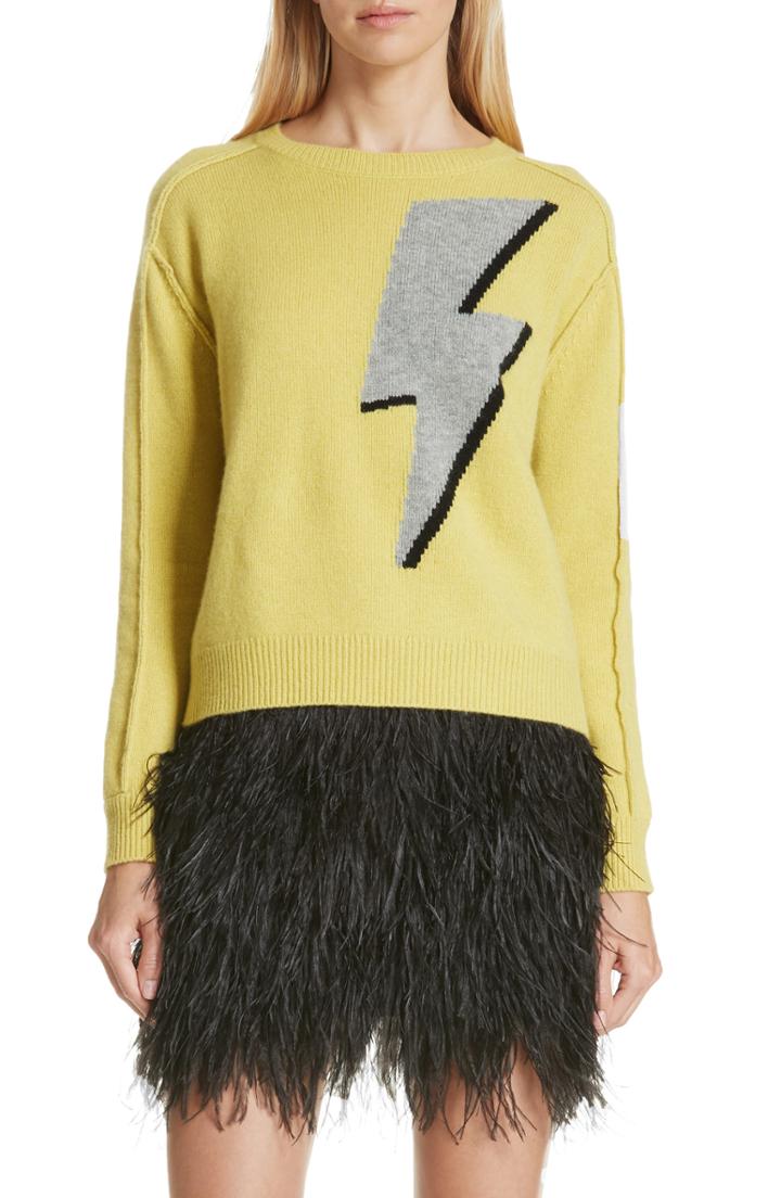 Women's Robert Rodriguez Lightning Bolt Wool & Cashmere Sweater
