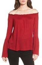 Women's Cupcakes And Cashmere Luck Off The Shoulder Top - Red
