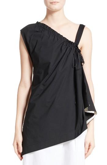 Women's Colovos Ruched Single Strap Top - Black