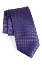 Men's Calibrate Saturated Dot Silk Tie, Size - Purple