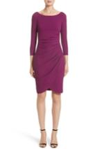 Women's Armani Collezioni Milano Jersey Petal Hem Dress - Purple