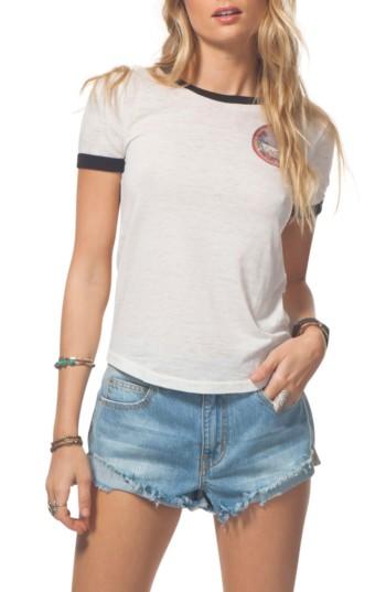 Women's Rip Curl Graphic Ringer Tee - Ivory