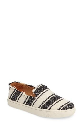 Women's Soludos Stripe Slip-on Sneaker M - Black