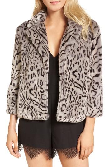 Women's Cupcakes And Cashmere Belle Faux Fur Jacket, Size - Orange