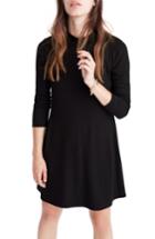 Women's Madewell Mock Neck Marled Knit Dress - Black
