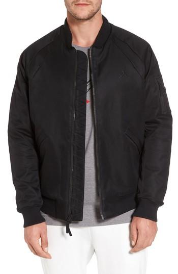 Men's Nike Jordan Sportswear Wings Ma-1 Bomber Jacket - Black