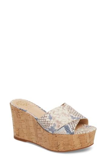 Women's Vince Camuto Kessina Platform Wedge Mule M - Blue